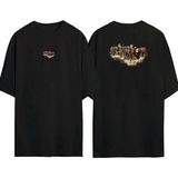 The Wert Hobbit Groupe Ön Arka Baskılı Sıyah Oversize T-Shirt - Siyah