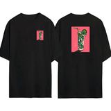 The Wert Mojito Ön Arka Baskılı Sıyah Oversize T-Shirt - XL - Siyah