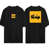 The Wert Sleep Simson Ön Arka Baskılı Sıyah Oversize T-Shirt - Siyah