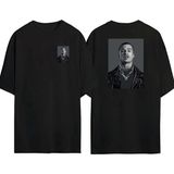 The Wert Tyler Durden Vesikalık Ön Arka Baskılı Sıyah Oversize T-Shirt - Siyah