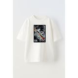 The Wert Unisex Demon Slayer Rangoku Tasarım Baskılı Pamuk Beyaz Oversize T-Shirt - XL