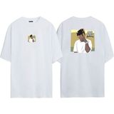 The Wert Unisex Grand Theft Auto San Andreas Ön Arka Baskılı Beyaz Oversize T-Shirt