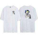 The Wert Unisex Marilyn Monroe Simson Ön Arka Baskılı Beyaz Oversize T-Shirt - XL