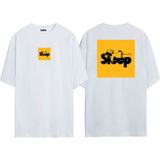 The Wert Unisex Sleep Simson Ön Arka Baskılı Beyaz Oversize T-Shirt