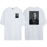 The Wert Unisex Tyler Durden Vesikalık Ön Arka Baskılı Beyaz Oversize T-Shirt