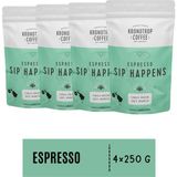 The Whirl Kronotrop Sip Happens Espresso Çekirdek Kahve 250 gr x 4 Adet - Filtre Kahve - 1 Adet