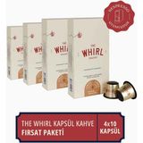 The Whirl Lungo Medium Kapsül Kahve 4'lü Fırsat Paketi 40 Kapsül - 10 Adet
