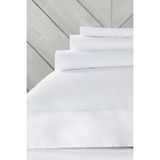 The White Company 300 Tel Mısır Pamuğu Saten Düz Çarşaf - Beyaz - Tek Kişilik 180 × 275 cm