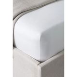 The White Company 400 Tel Pamuk Saten Lastikli Çarşaf 2'li Set - Beyaz - 150 x 200 x 34 cm