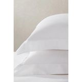 The White Company Alba Mısır Pamuğu ve Eri Ipek Oxford Tekli Yastık Kılıfı - Beyaz - Standart 50 × 75 cm