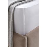 The White Company Cavendish Pamuk Saten Lastikli Çarşaf - Beyaz - 180 x 200 x 34 cm