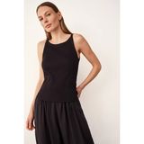 The White Company Fitilli Pamuklu Kadın Atlet - Siyah - XS