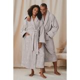 The White Company Organik Pamuk Classic Unisex Şal Yakalı Bornoz - XS - Gri