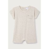 The White Company Organik Pamuklu Ayıcık Nakışlı Bebek Tulum - Krem - 1,5 - 2 Yaş