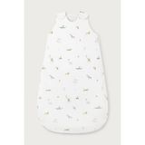 The White Company Organik Pamuklu Çift Taraflı Parti Hayvanları Desenli Bebek Uyku Tulumu - Beyaz - 0 - 6 Ay