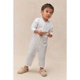 The White Company Organik Pamuklu Çizgili Bebek Tulum - Beyaz - 1,5 - 2 Yaş