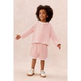 The White Company Organik Pamuklu Çizgili Little Surfer Bebek Tişört ve Şort Takımı - 0 - 3 Ay