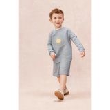 The White Company Organik Pamuklu Güneş Nakışlı Bebek Sweatshirt - Açık Mavi - 9 - 12 Ay