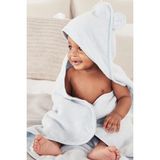 The White Company Organik Pamuklu Hydrocotton Kapüşonlu Bebek Havlusu - Mavi - 100 x 100 cm