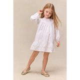 The White Company Organik Pamuklu Işlemeli Bohem Bebek Elbisesi - Beyaz - 6 - 9 Ay
