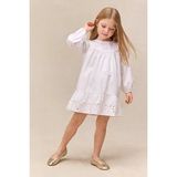 The White Company Organik Pamuklu Işlemeli Bohem Bebek Elbisesi - Beyaz - 9 - 12 Ay