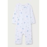 The White Company Organik Pamuklu Kaplumbağa Desenli Bebek Uyku Tulumu - Beyaz - Mavi - 1 - 1,5 Yaş