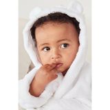 The White Company Organik Pamuklu Kapüşonlu Bebek Bornozu - 0 - 6 Ay - Beyaz