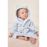 The White Company Organik Pamuklu Kapüşonlu Bebek Bornozu - 6 - 12 Ay - Mavi