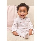 The White Company Organik Pamuklu Kiraz Desenli Fırfırlı Kruvaze Kız Bebek Uyku Tulumu - Beyaz - Pembe - 1,5 - 2 Yaş