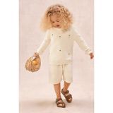 The White Company Organik Pamuklu Limon Nakışlı Bebek Sweatshirt - Sarı - 0 - 3 Ay