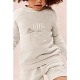 The White Company Organik Pamuklu Little Beach Club Bebek Sweatshirt - Bej - 6 - 9 Ay