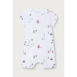 The White Company Organik Pamuklu Londra Desenli Bebek Shortie Uyku Tulumu - Beyaz - 6 - 9 Ay