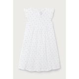 The White Company Organik Pamuklu Papatya Desenli Fırfırlı Kız Bebek Elbise - Pembe - Beyaz - 3 - 6 Ay