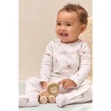 The White Company Organik Pamuklu Parti Hayvanları Desenli Kruvaze Bebek Uyku Tulumu - Beyaz - 1,5 - 2 Yaş