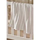 The White Company Pamuk Kaşmir Karışımlı Çizgili Bebek Battaniyesi - Beyaz - Gri - 75 x 100 cm
