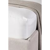 The White Company Pembridge Supima Pamuk Saten Lastikli Çarşaf - Beyaz - 140 x 190 x 34 cm