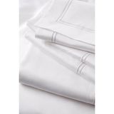 The White Company Pimlico Pikolu Mısır Pamuğu Düz Çarşaf - Beyaz - Gri - Tek Kişilik 180 × 275 cm