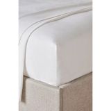 The White Company Saf Keten Lastikli Çarşaf - Beyaz - 90 x 190 x 34 cm