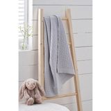 The White Company Saten Kenarlı Hücresel Pamuklu Bebek Battaniyesi - Bebek Battaniyesi 150 x 100 cm - Gri