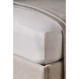 The White Company Savoy 400 Tel Mısır Pamuklu Lastikli Çarşaf - Açık Gri - 90 x 190 x 34 cm