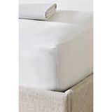 The White Company Savoy 400 Tel Mısır Pamuklu Lastikli Çarşaf - Beyaz - 90 x 190 x 34 cm
