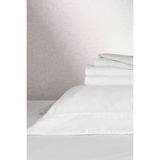 The White Company Savoy Kordonlu Mısır Pamuğu Düz Çarşaf - Beyaz - Lacivert - Tek Kişilik 180 × 275 cm
