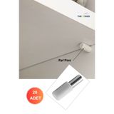 THE WINDS Mobilya Dolap içi raf pimi, Raf tutucu pim, Dolap, kitaplık rafı pimi, 20 Beyaz metal Başlı Raf Pimi
