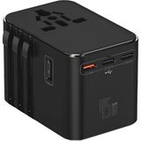 The Wlue 45W Evrensel Seyahat Adaptörü, 2 USB ve 3 Type-C Portlu, Ac Priz Çevirici ve Dönüştü - Çok Renkli