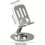 The Wlue Katlanabilir ve Ayarlanabilir Metal Telefon Tutucu Stand 360 Dönebilen Tablet Standı - Gri