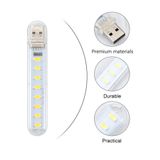 The Wlue Usb 8 Led Beyaz Lamba Gece Lambası Laptop - Powerbank Uyumlu Led Kamp Işığı