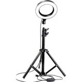 The Wlue Youtuber LED Işıklı Tripod Selfie Kuaför Makyaj Işığı Sürekli Ring Light 10" 2,1 M - 10''