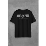 The World Is Flat Dünya Düzdür Speed Track Race Sırt Ön Baskılı Oversize Tişört Unisex T-Shirt