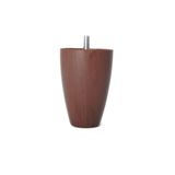 The Zey Gen Armut Plastik Baza Ayağı Koltuk - Kanepe Ayağı Tek Adet Ceviz 10 Cm 3/8 Vida (vida Ölçüsüne Dikkat)
