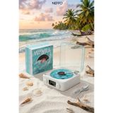 thebestnzm Retro Tasarımlı Bluetooth Bağlantılı Plak Çalar, 3D Ses ve Subwoofer Özellikli Beyaz Pikap BX-1X739NBC8VF70